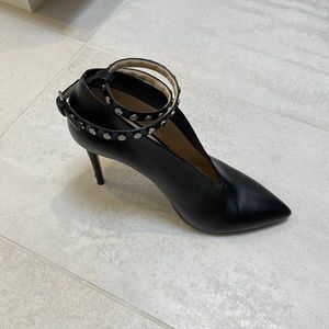 Jimmy Choo black leather booties